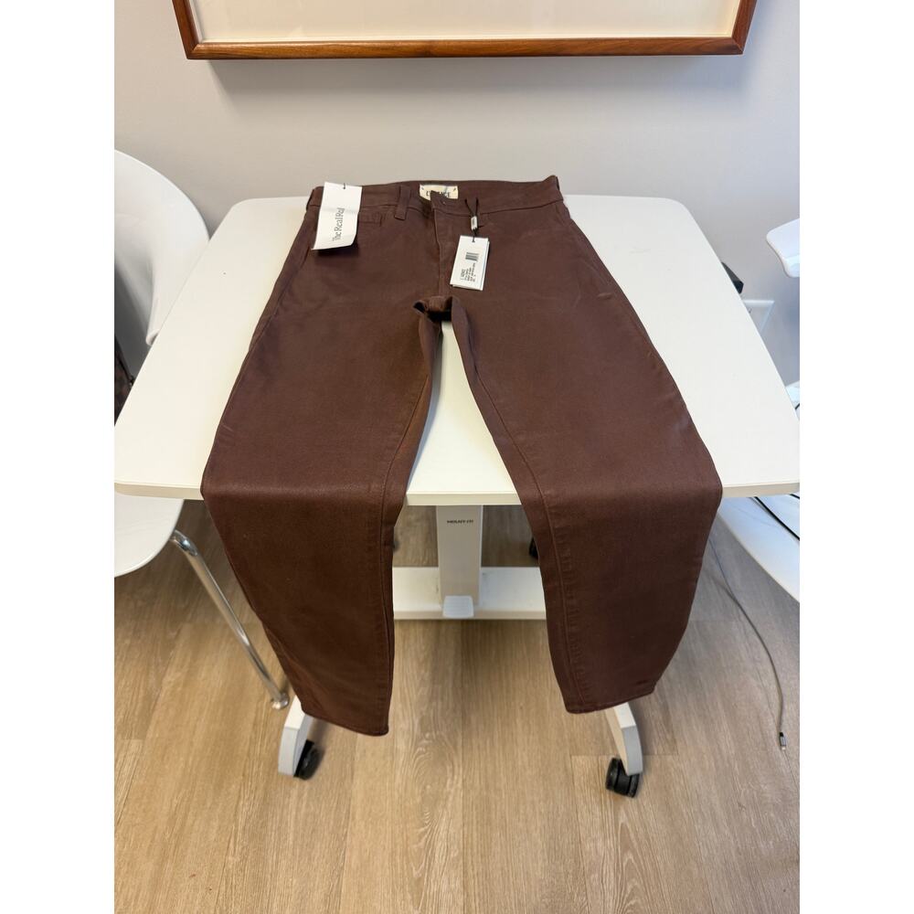 L'AGENCE Margot High Rise Skinny Jean Dark Mocha Coated Size 24 NWT